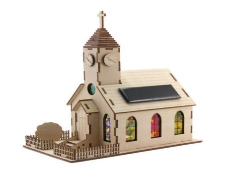 Solexpert bouwpakket - kerk met zonnepaneel