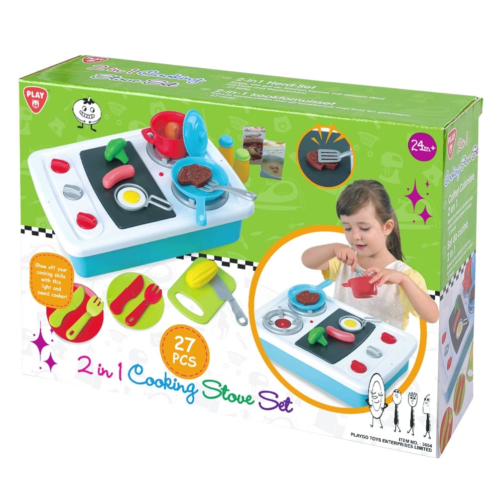 Playgo - 2 in 1 keukenovenset uit 27 delen