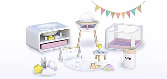 Famosa mymy city speelhuis, meubelset voor mymy speelkamer met box bed en comode
