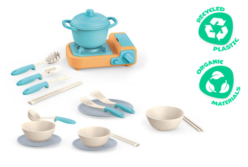 Kitchen toys speelgoedfornuis met keukenaccessoires gerecycled
