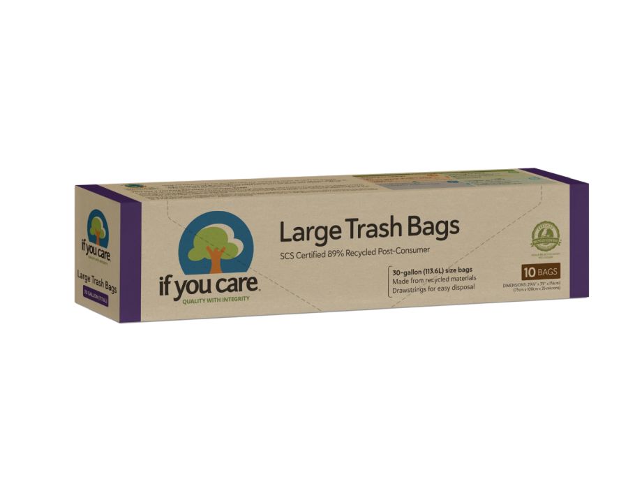 If you care afvalzakken xl - 113l - recycled met trekband