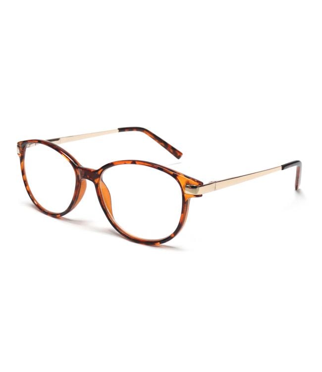 Spectrum leesbril havanna goud 2.50 klassiek rond