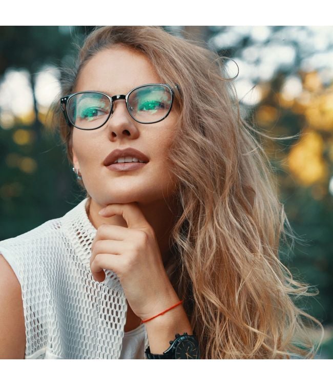 Spectrum leesbril zwart rond 1.00