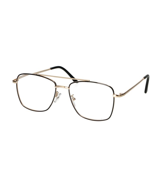 Spectrum leesbril vintage piloot metaal goud zwart 3.50