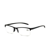 Spectrum leesbril zwart assorti rechthoekig half randloos