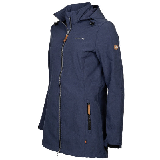 Life line Kya softshell parka dames donkerblauw maat 4XL