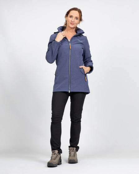 Life line Kya softshell parka dames donkerblauw maat 4XL