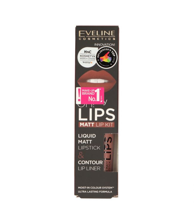 Eveline oh! my lips liquid matt lip kit nr. 02 milky chocolate