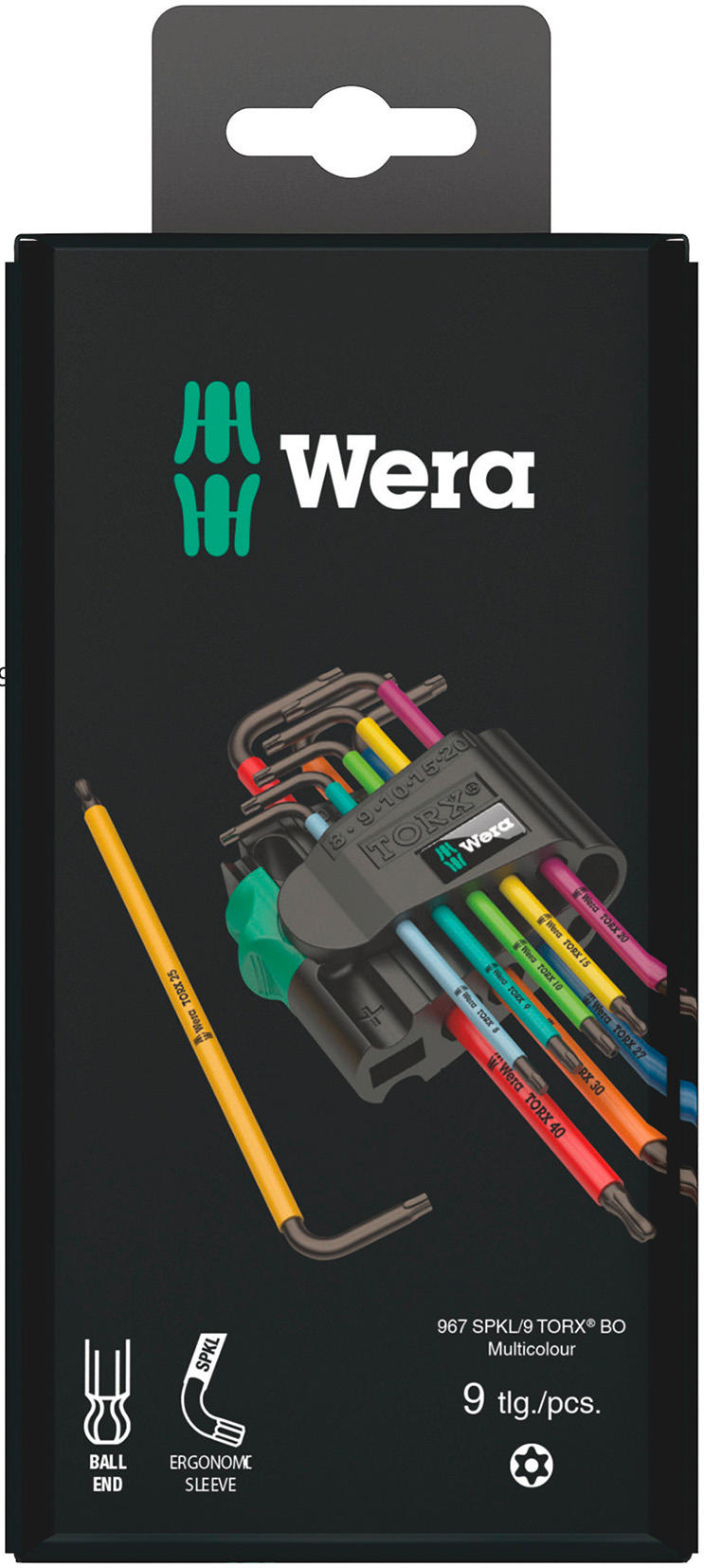 Wera Inbussleutelset TORX 967 9 TX BO Multicolour 1 SB