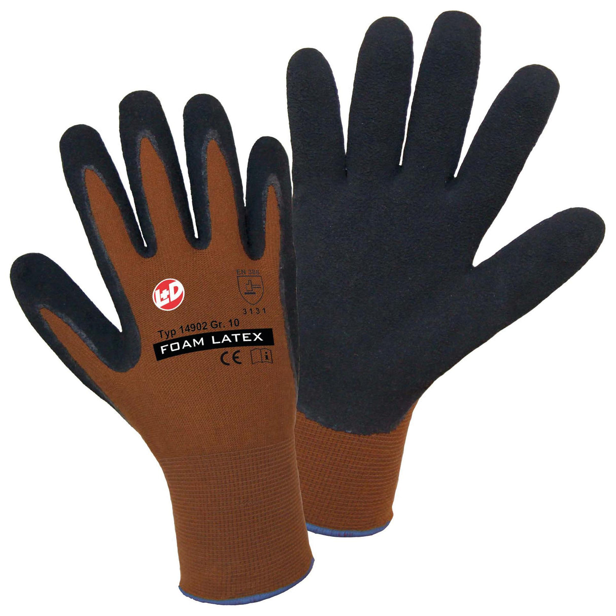 L+d fine knit gloves gr. xl foam latex