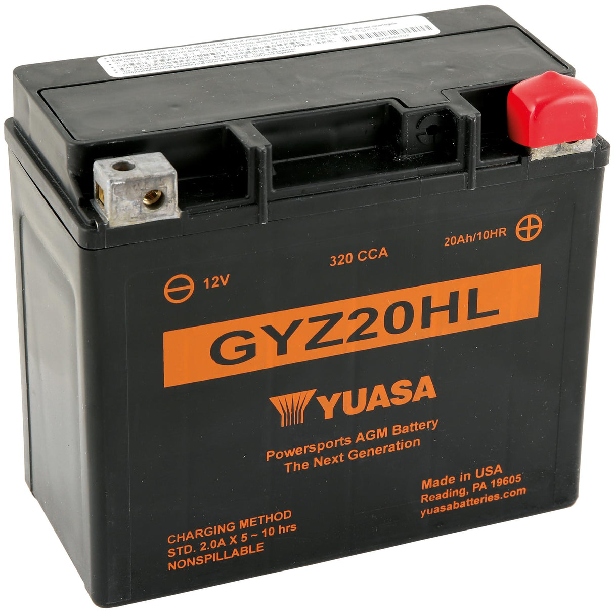 Yuasa battery gyz20hl agm