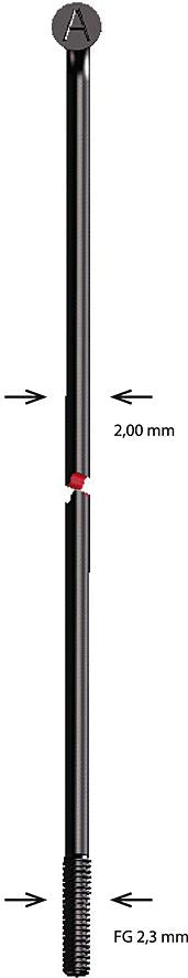 Alpina spoke stainless steel 2x163mm