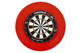 Longfield darts Tournament dartbord met toebehoren rood 8-delig