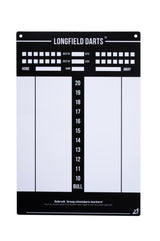 Longfield darts Tournament dartbord met toebehoren zwart 8-delig