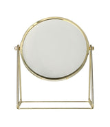 Lsp spiegels spiegel op frame voet goud 22cm 3x vergroot