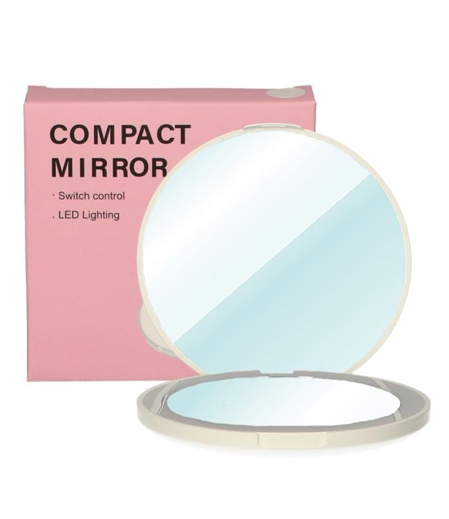 Lsp spiegels compacte tasspiegel rond 5x vergroot met led