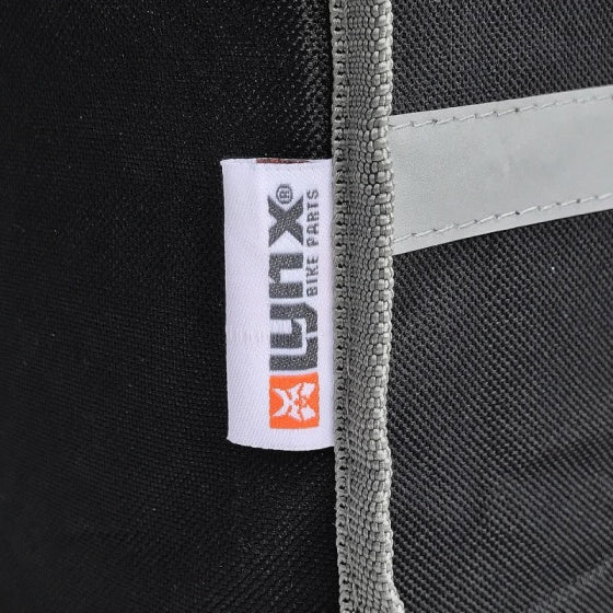 Dubbele fietstas polyester 32L zwart grijs