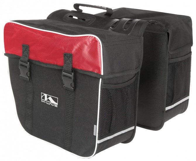 M-Wave Dubbele fietstas Amsterdam 30L rood