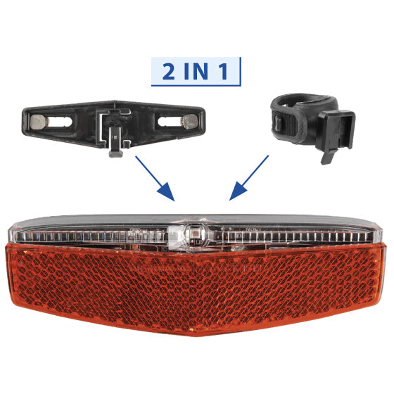 M-Wave Helios Achterlicht USB Accu Led Rood