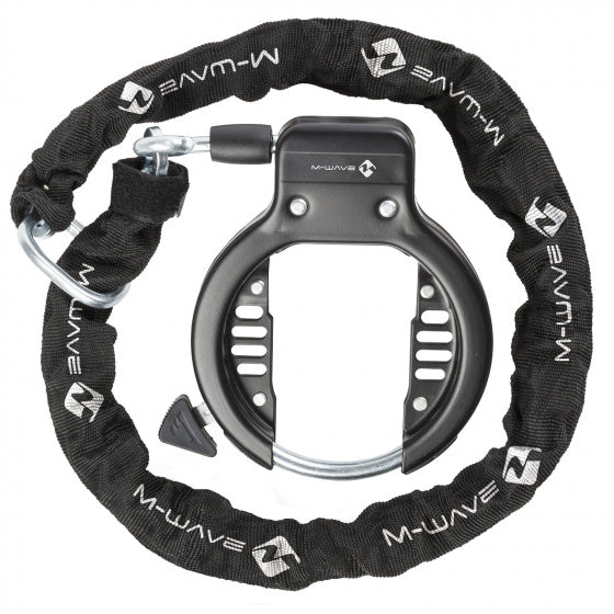 M-Wave Ringslot met insteekketting 1500 x 5,5 mm zwart