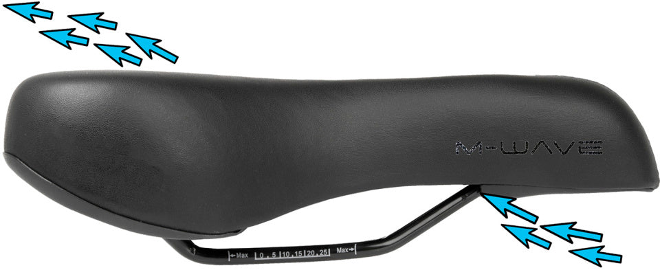 M-Wave Tour II zadel unisex zwart