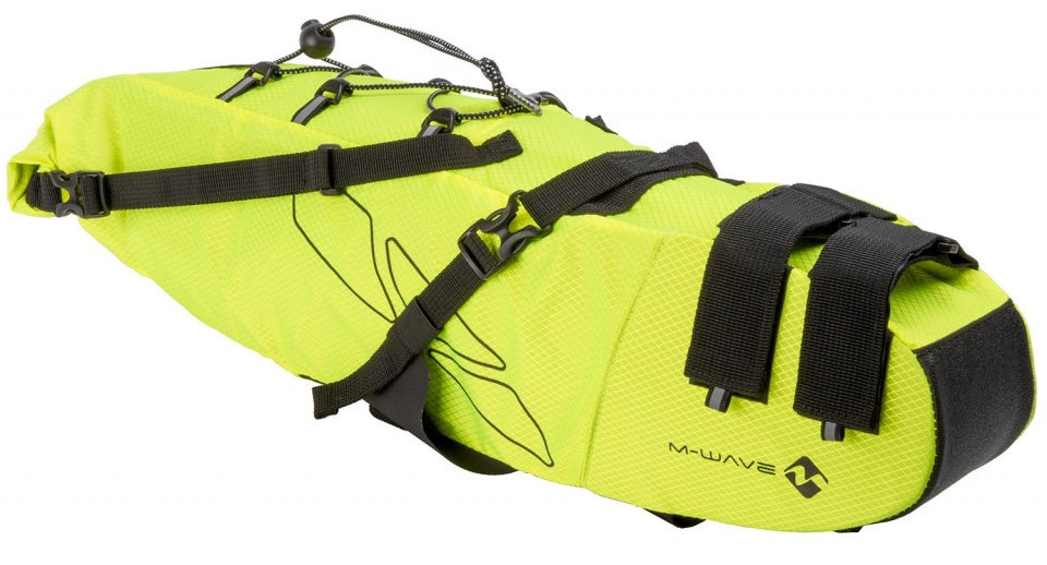 M-Wave Zadeltas Rough Ride L 11 liter nylon geel zwart
