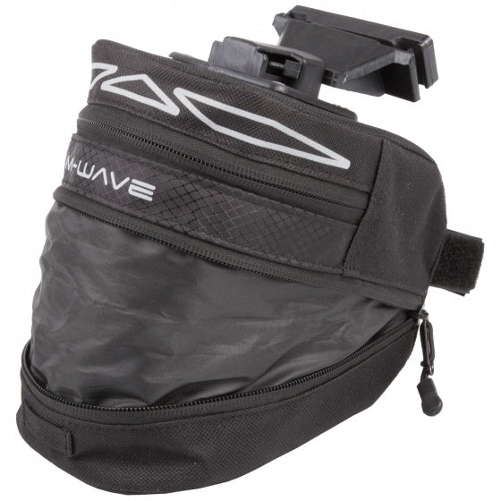 M-Wave Zadeltas Tilburg M 1 liter zwart grijs