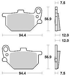 Trw remblokken mcb 520 brake pad mcb 520 organic standard