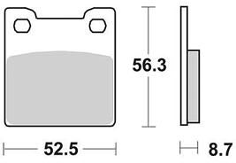 Trw remblokken mcb 678 brake pad rw mcb 678 organic standard