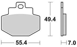 Trw remblokken mcb 727 brake pad mcb 727 organic standard