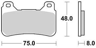 Trw remblokken mcb 755 brake pad mcb 755 trq sin.metal racing