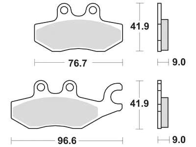Trw -lucas remblok mcb 771 brake pad mcb 771 organic standard