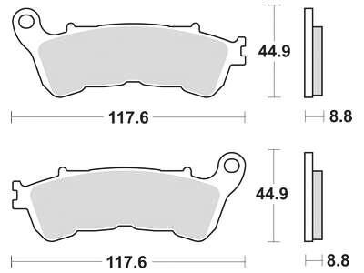 Trw remblokken mcb 776 brake pad mcb 776 pc organic perf. comfort