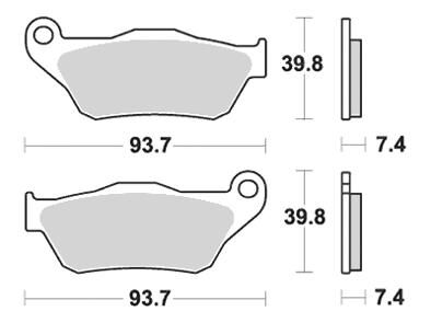 Trw remblokken mcb 786 brake pad mcb 786 organic standard