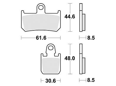 Trw remblokken mcb 795 brake pad mcb 795 scr sint.metal perf.rac.