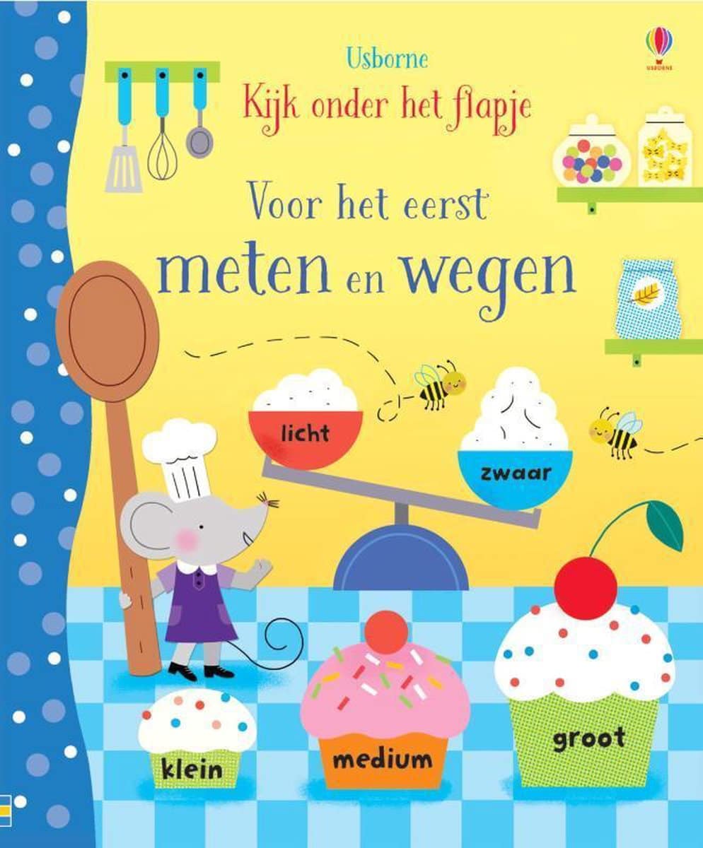 Bongers speelgoed leesboek kijk onder het flapje - voor het eerst meten en wegen