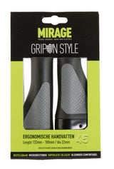 Mirage Fiets Handvatten - Comfortabel Duurzaam - Zwart Grijs