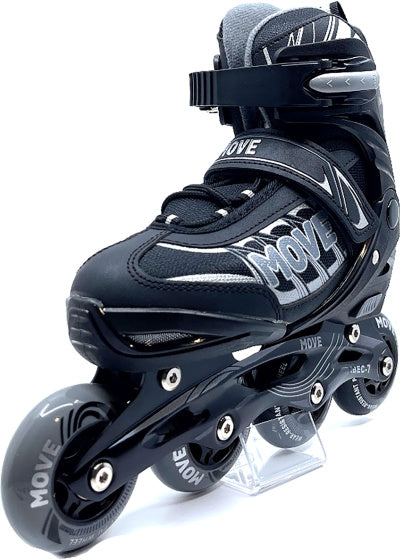 Move Inline skates Fast semi-softboot verstelbaar zwart maat 38-41