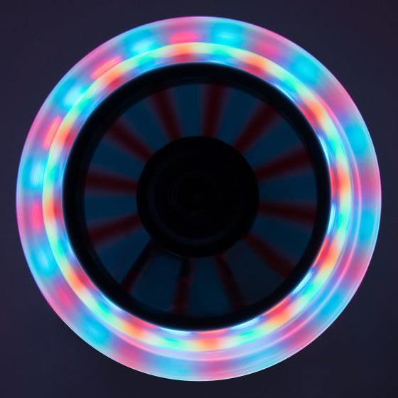 Muuwmi Neon 2-wiel Kinderstep LED Opvouwbaar Voetrem Zwart Groen