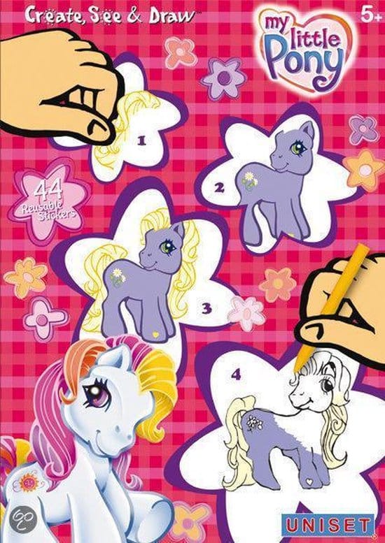 Van der doelen my little pony raamstickers teken set