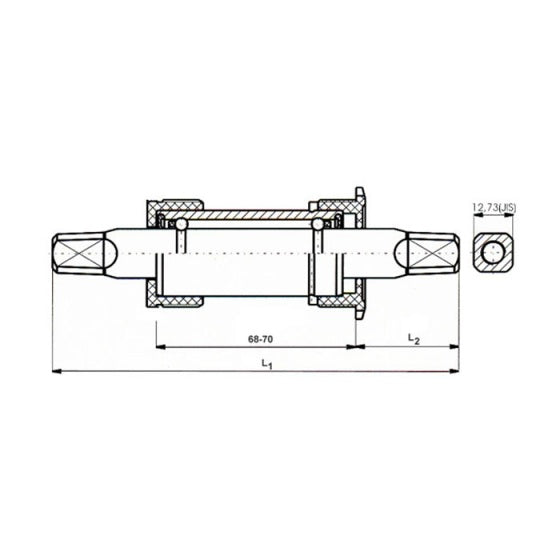 Neco Trapas JIS 113,5 31 mm zilver