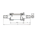 Neco Trapas JIS 113,5 31 mm zilver