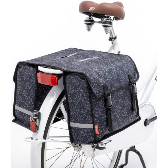 New Looxs Cameo fietstas dubbel Tara zwart
