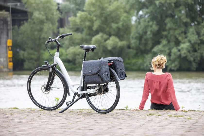 Mondi Joy Dubbele Fietstas - Waterafstotend Polyester - Zwart - 38L