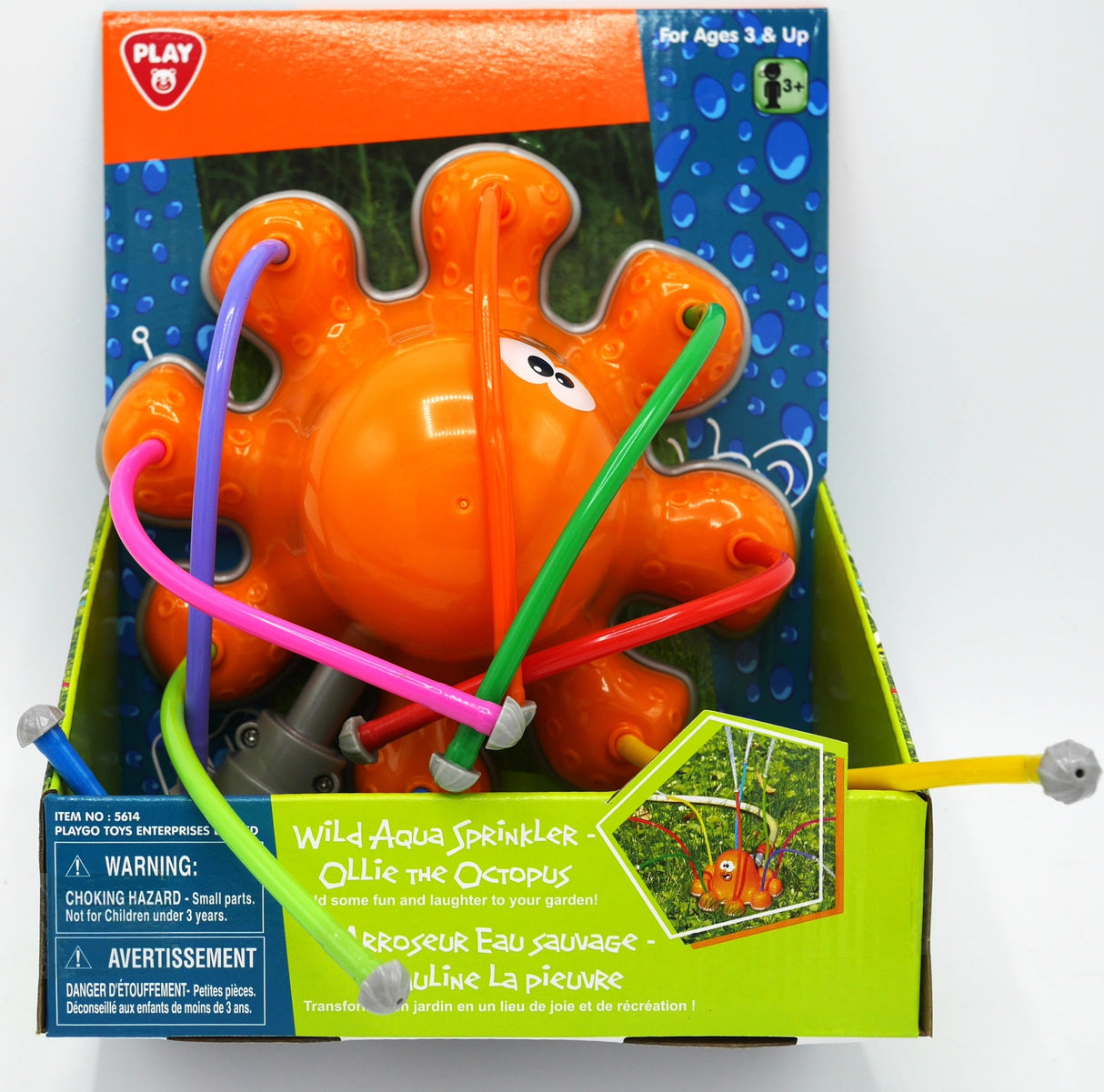 Playgo watersproeier octopus met 8 armen waar water uit komt