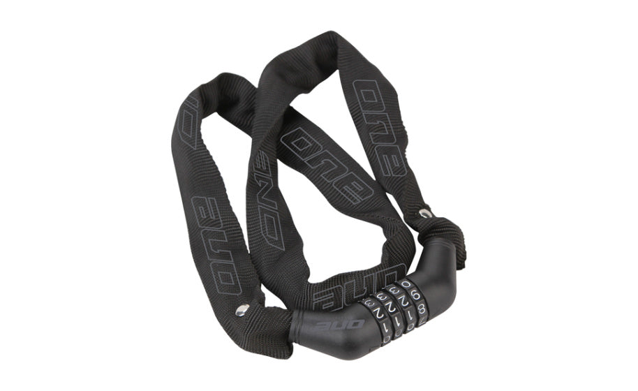 One kettingcijferslot 4.90 4mm 90cm black grey