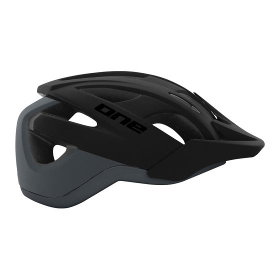 One trail pro fietshelm donkergrijs zwart maat m (55-58 cm)
