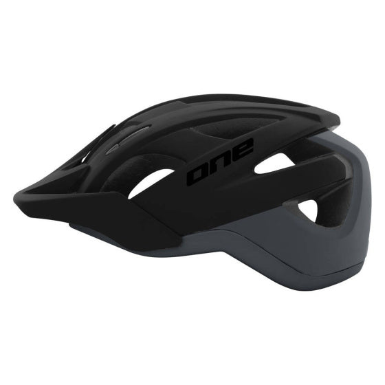 One trail pro fietshelm donkergrijs zwart maat m (55-58 cm)