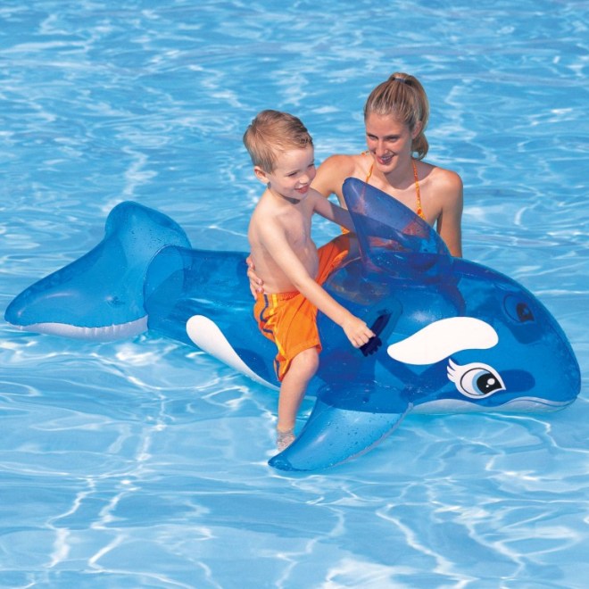 Intex - opblaasdier walvis ride-on 152 x 114 cm