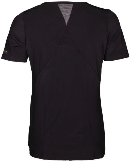 Papillon fitness shirt s sl v-neck dames zwart maat s